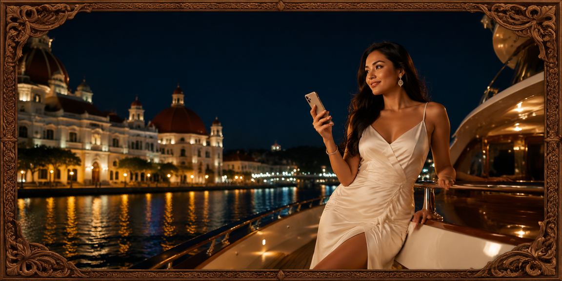 Pengguna mengakses platform casino mobile dengan aman menggunakan smartphone