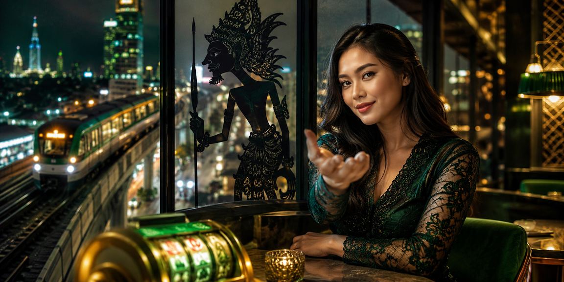 Pemain menikmati slot game online dengan suasana kafe yang tenang
